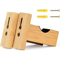 Soporte de pared para bate de béisbol para pantalla horizontal- hecho a mano de bambú macizo-madera de fresno con forro…